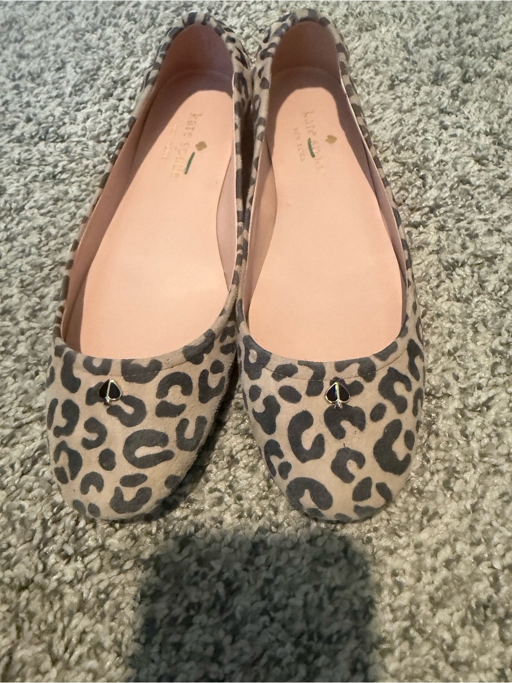 kate spade Leopard Print Ballet Flats in Tan and Black
